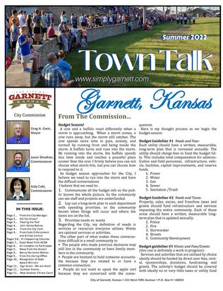 Garnett newsletter, Town Talk