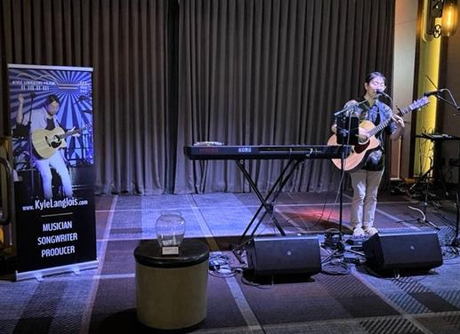Kyle Langlois performs at the Commonwealth Bar at MGM Springfield, Springfield, MA
