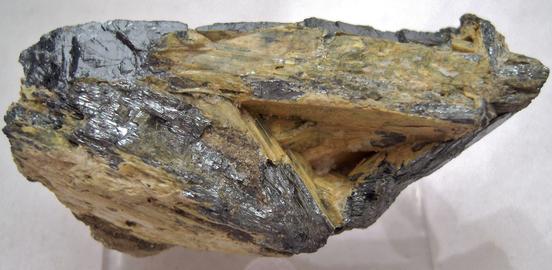 STIBICONITE pseudomorph after STIBNITE - San José Mine, Wadley, Mun. de Catorce, San Luis Potosí, Mexico - ex F. D'Esopo