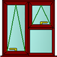 Style 34 rosewood window