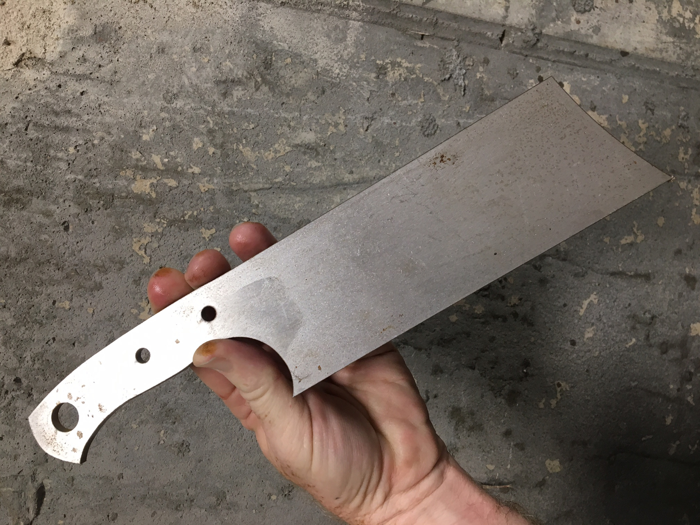 How to make a Modified Cleaver knife using quality high carbon steel  waterjet cut blanks