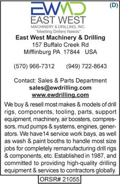 East West Machinery & Drilling, EWMD, Rigs