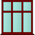 Style 55 rosewood window