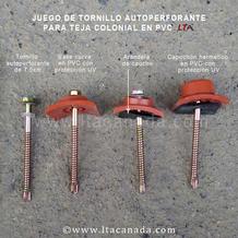 Juegos de tornillos autoperforantes para teja colonial LTA