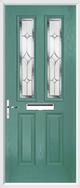 2 Panel 2 Square Composite Door regal sapphire glass