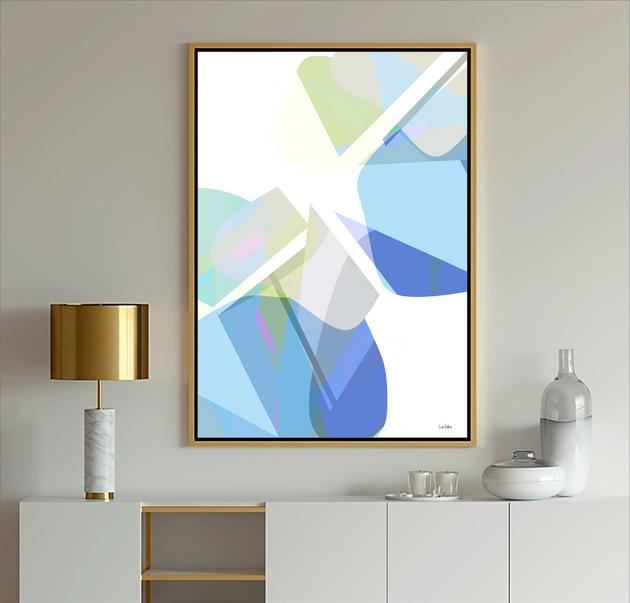 Blue and white abstract art, #abstract art, #dubois art, #blue art, #modern art
