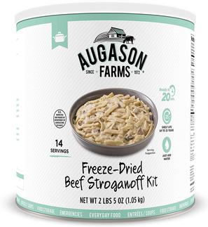 Augason Farms Freeze-Dried Beef Stroganoff 14 Servings #10 Can