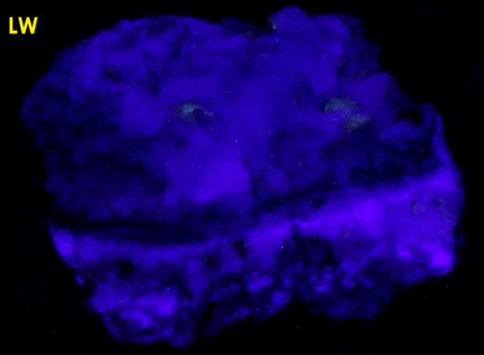 fluorescent FLUORITE, Caliche and Aragonite, Weldon Hill, Harquahala Mountains, Maricopa County, Arizona, USA