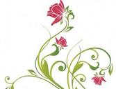 flower caricature.
