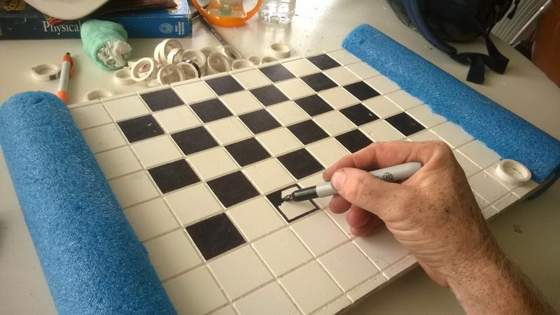 How to make Floating checkers board