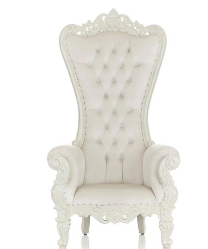 WHITE THRONE CHAIR
