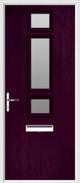 3 Square Strip Composite Door obscure glass