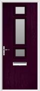 3 Square Strip Composite Door obscure glass