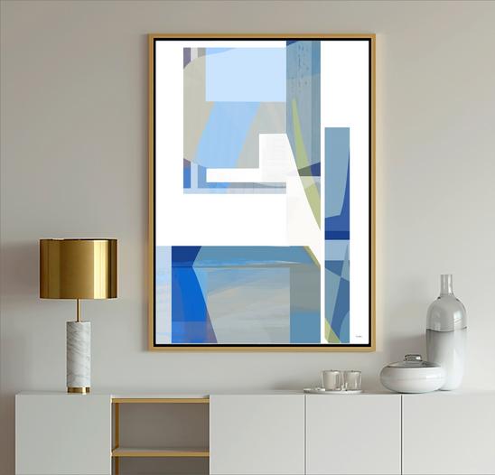 Blue abstract art, #abstract art, #blue art, #gray art, #dubois art, #modern art