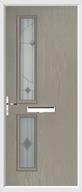 2 Square Door mesquite glass