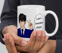 mug for left-handers with anime young boy