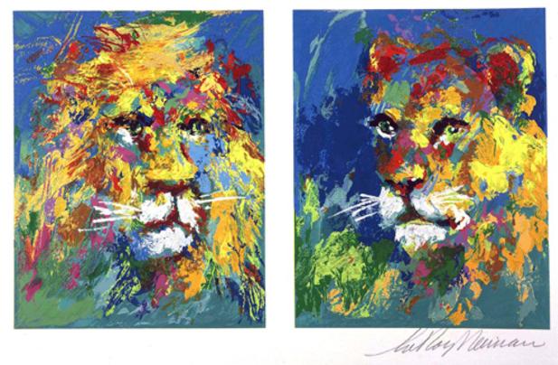 LeRoy Neiman Lion and Lioness