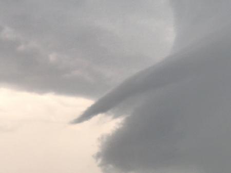Funnel cloud near Okeene, Oklahoma during tour