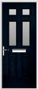 2 Panel 4 Square Composite Door obscure glass