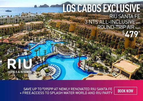 RIU Los Cabos all inclusive vacation packages, from $479pp with flights!