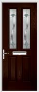 2 Panel 2 Square Composite Door monza glass