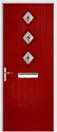 3 Diamond Composite Door fusion art glass