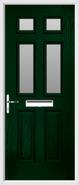 2 Panel 4 Square Composite Door obscure glass