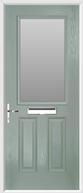 2 panel 1 square composite door obscure glass
