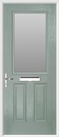 2 panel 1 square composite door obscure glass