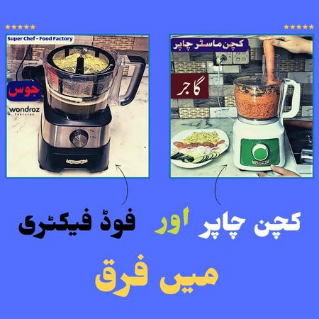 Difference between food chopper and food factory. It is called food processor in Pakistan