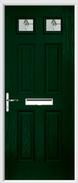 4 Panel 2 Square Composite Door fusion art glass