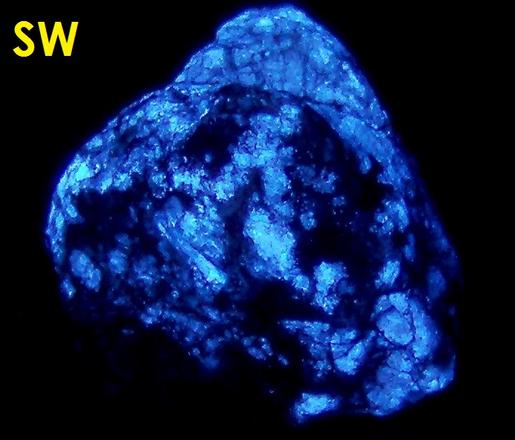 fluorescent SCHEELITE, white Quartz - Union Mine (Union No. 2 shaft), Atolia, Atolia Mining District, San Bernardino County, California, USA - ex Gabe Reyna