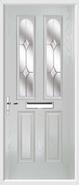 2 Panel 2 Arch Composite Door jewel glass