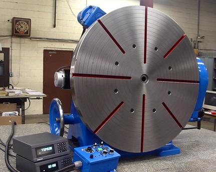 A large rotary grinding table assembled after a retrofit and repair operation