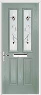 2 Panel 2 Square Composite Door fusion art glass