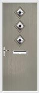 3 Diamond Composite Door art deco glass