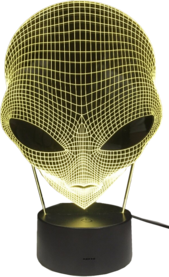 1Piece 7 Colors Changing 3D Acrylic Hologram Illusion Pop-eyed Alien Shape Lamp Night Light With Touch Switch Luminaria GX265