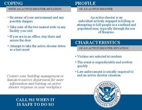 Active Shooter - Pocket Card Information