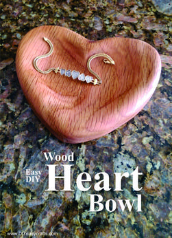 Heart Bowl easy DIY Valentines Day woodworking craft project. FREE step by step instructions. www.DIYeasycrafts.com