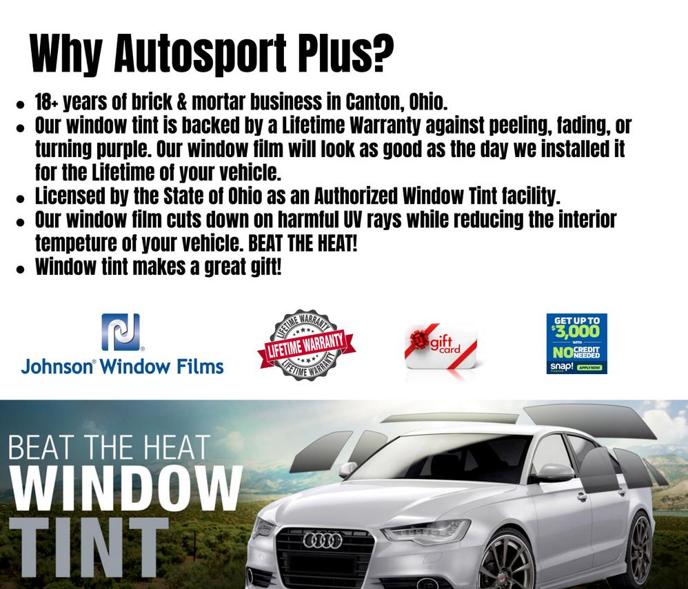 Car Window Tinting Akron Ohio. Automotive Window Tint Massillon Barberton Medina Tallmadge Ohio. Jeep tint North Canton Ohio.