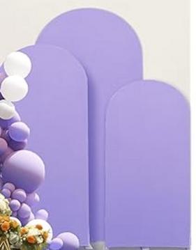 LAVENDER BACKDROP FABRIC ARCH COVERS FOR RENT