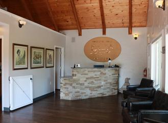 Main lobby / relaxation area of Cincinnati Hills Animal Clinic Montgomery Road location