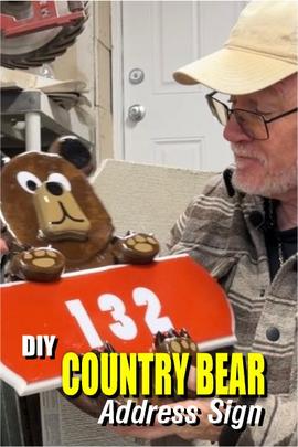 DIY Country Bear Address sign