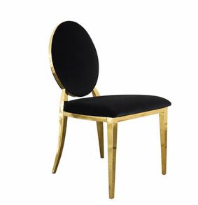black & gold oval back chairs for rent