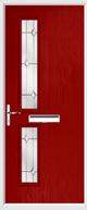 2 Square Composite Door regal opal glass