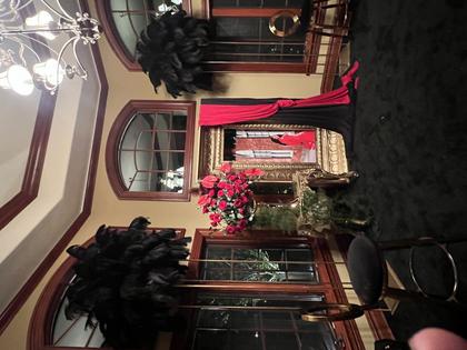 black feather centerpieces