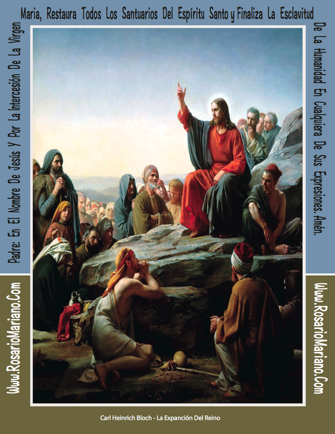 PLANTILLA TERCER MISTERIO LUMINOSO: LA PROCLAMACION DEL REINO - LA ESPADA DEL ESPIRITU SANTO: LA PALABRA DE DIOS Y LA ESPADA ESPIRITUAL DE LA VIRGEN MARIA: EL SANTO ROSARIO; FUNDIDAS CON LA ORACION DE CORAZON DE ROSARIO MARIANO