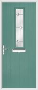 1 Square Composite Door regal opal glass