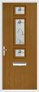 3 Square Strip Composite Door fusion art glass