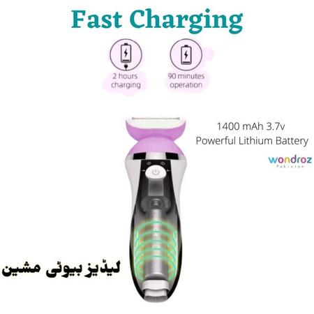 Ladies Beauty Machine Pakistan 5 Head Epilator Hair Shaver Massager Facial Brush Callus Remover Sialkot